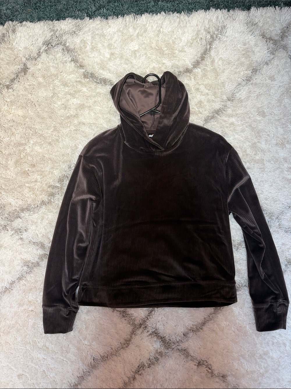 Avia Brown Velvet Turtleneck Hoodie